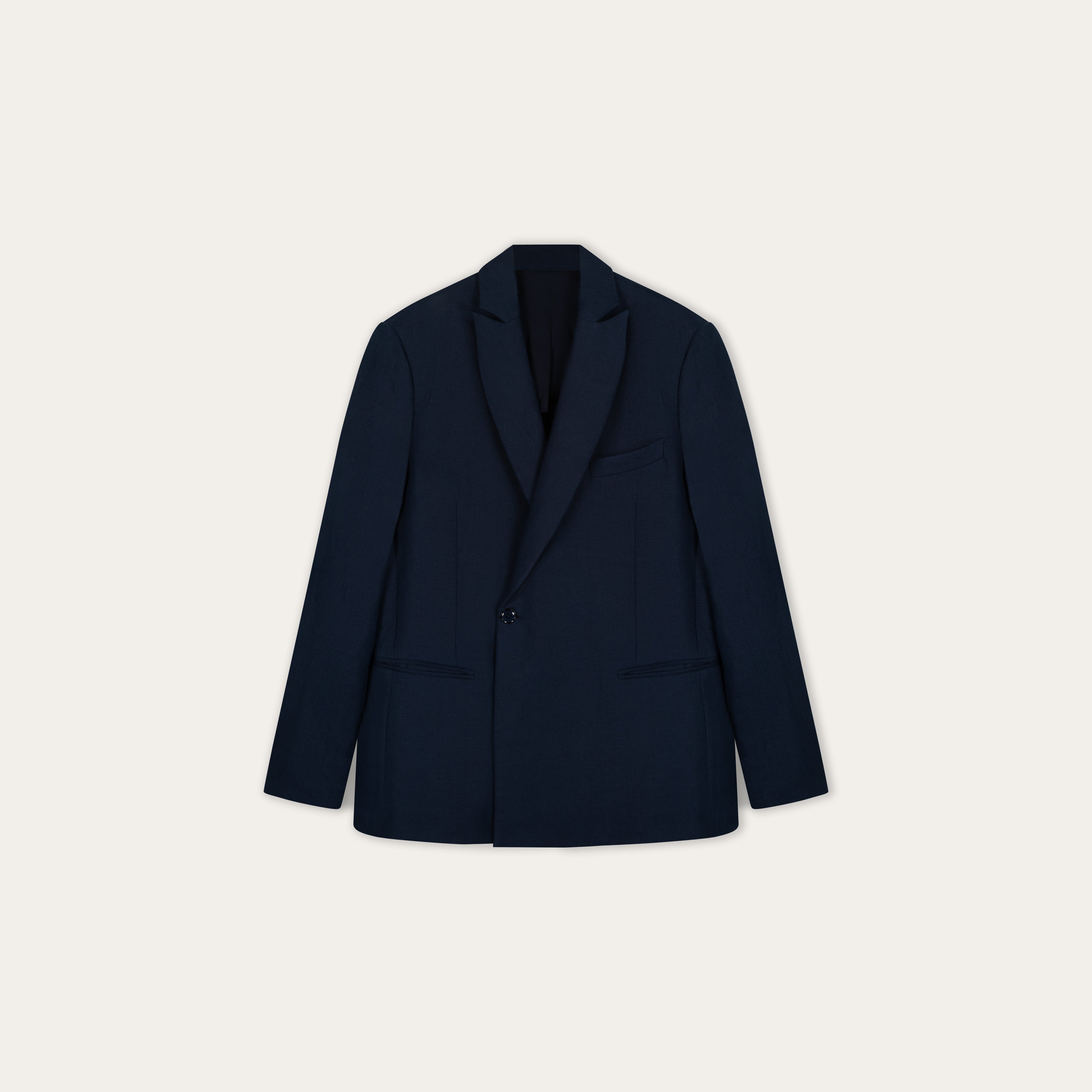 Linen Navy Blue Jacket